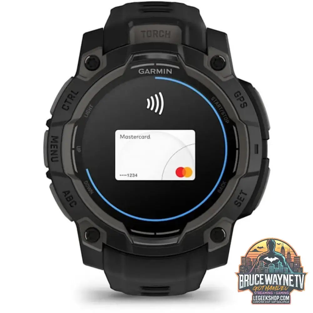 Garmin Instinct 3 - 45 mm, AMOLED, Smartwatch Black, Silikon-Armband - Garmin - vue 9