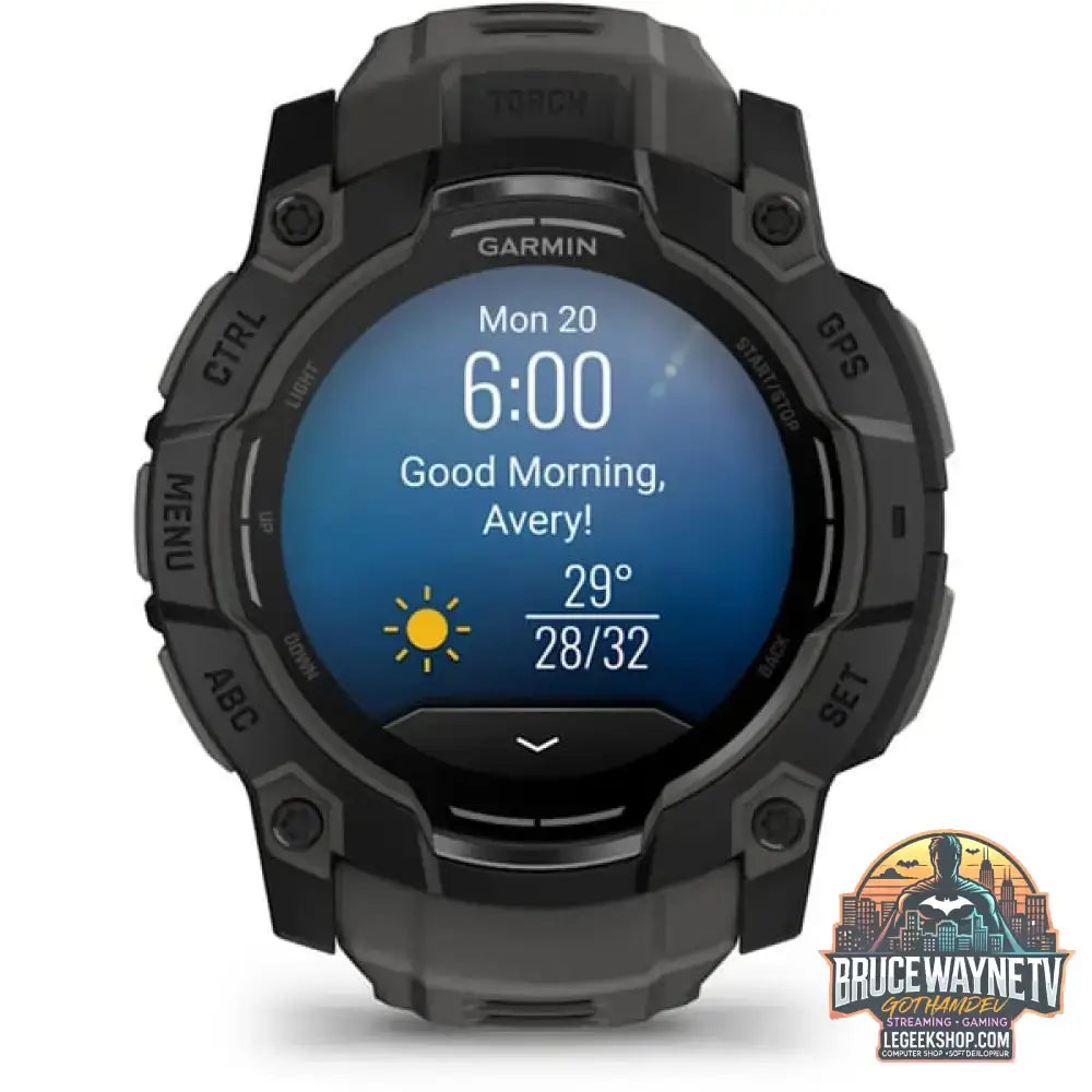 Garmin Instinct 3 - 50 mm, AMOLED, Smartwatch Black, Silikon-Armband - Garmin - vue 8