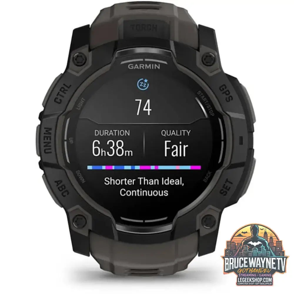 Garmin Instinct 3 - 50 mm, AMOLED, Smartwatch Black, Silikon-Armband - Garmin - vue 7
