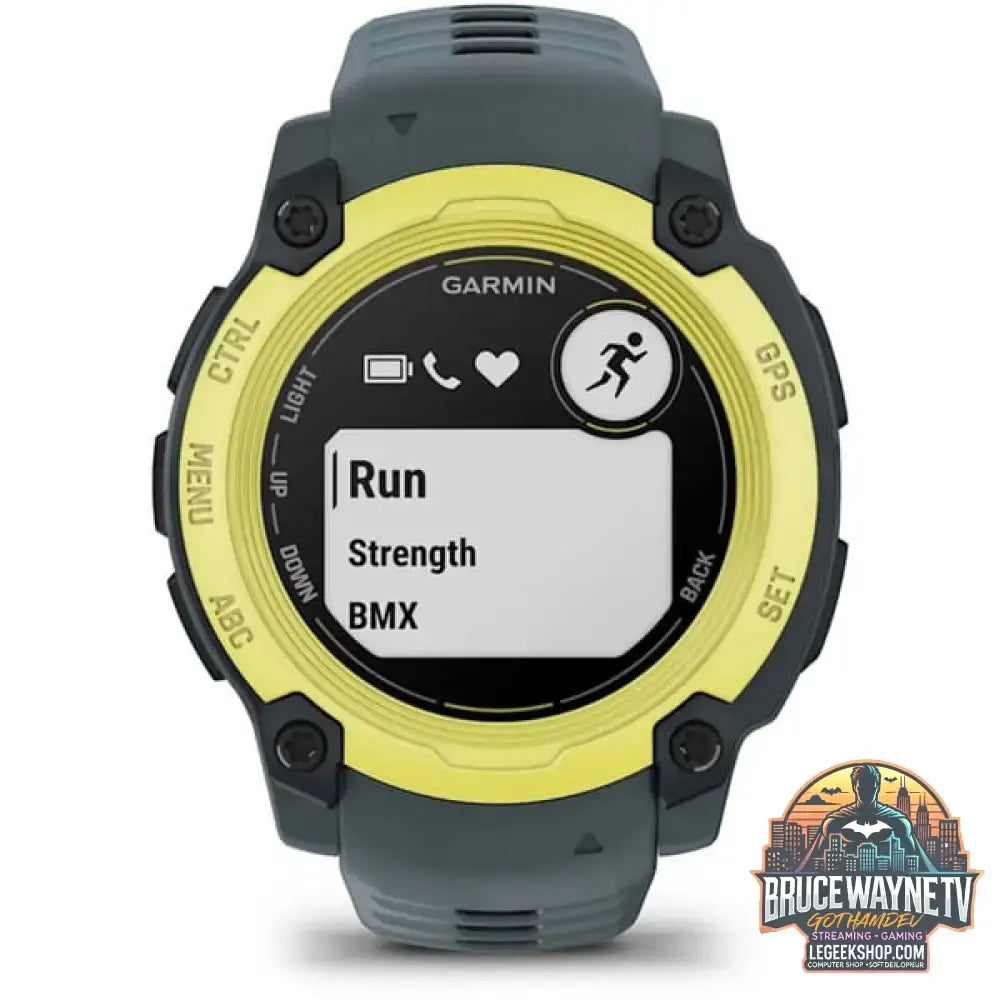 Garmin Instinct E, Smartwatch dunkelgrau/limette, 40 mm, Silikon-Armband - Garmin - vue 9