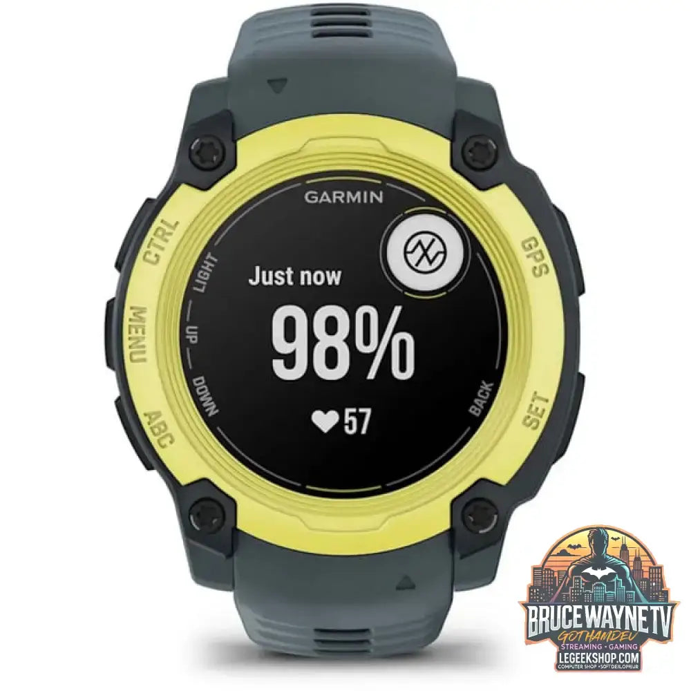 Garmin Instinct E, Smartwatch dunkelgrau/limette, 40 mm, Silikon-Armband - Garmin - vue 7
