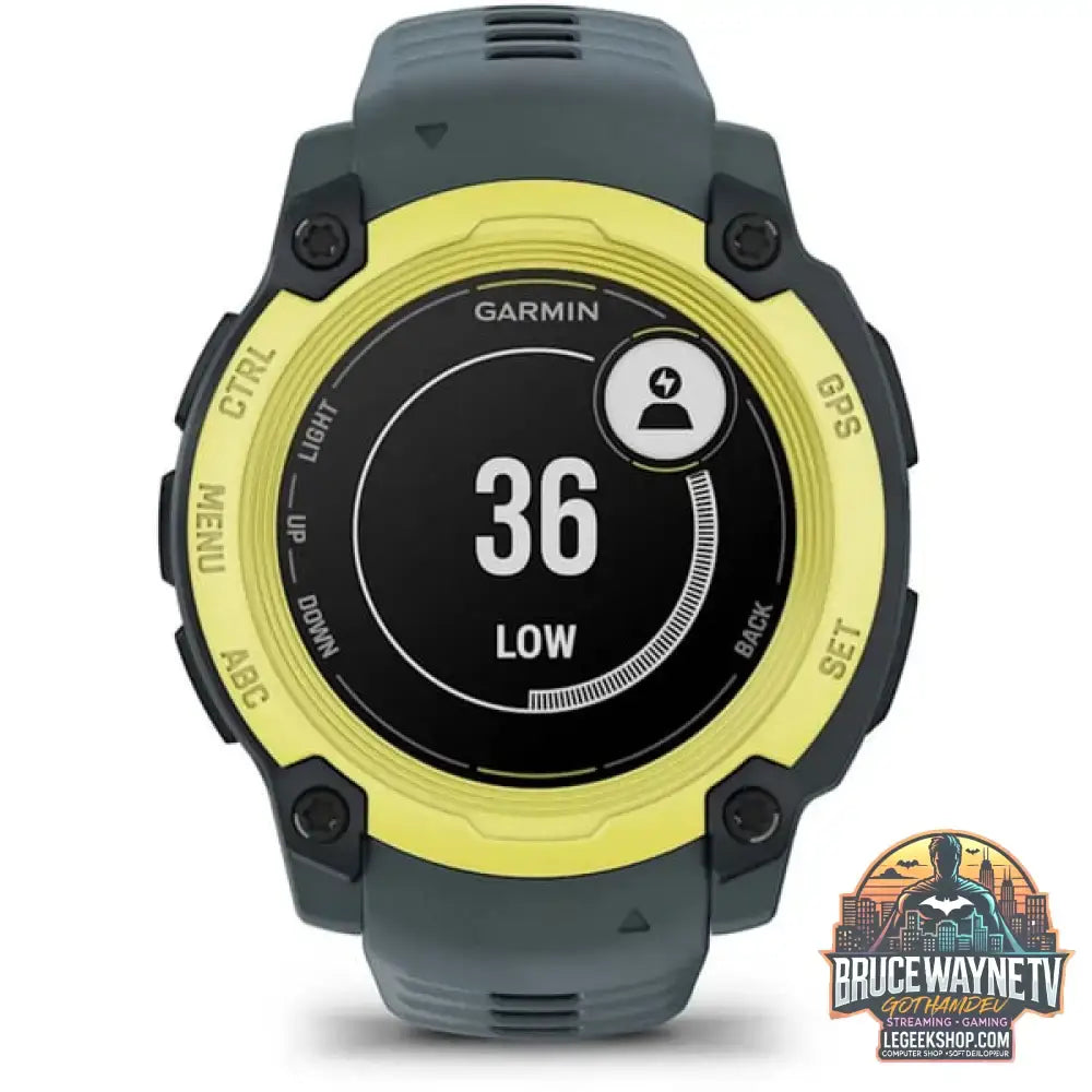 Garmin Instinct E, Smartwatch dunkelgrau/limette, 40 mm, Silikon-Armband - Garmin - vue 5