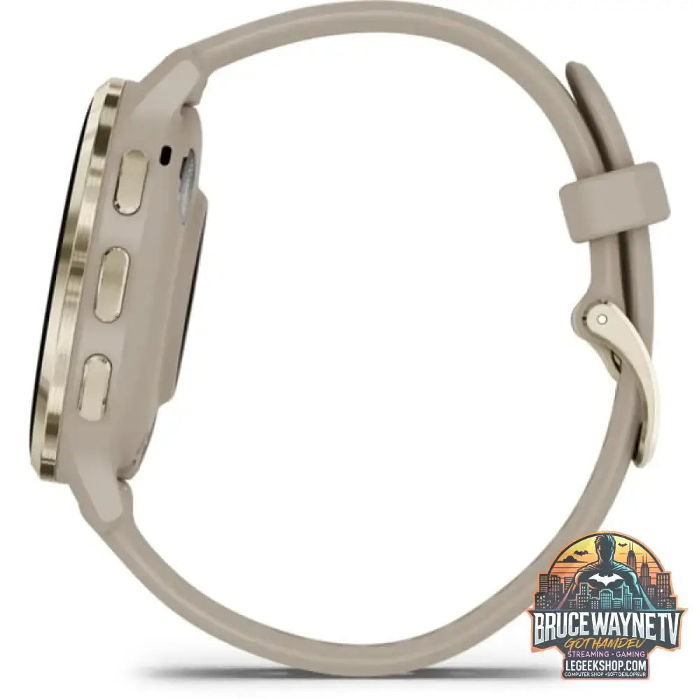 Garmin Venu 3S, Smartwatch beige/gold, 41 mm, schwarzes Silikon-Armband - Garmin - vue 6