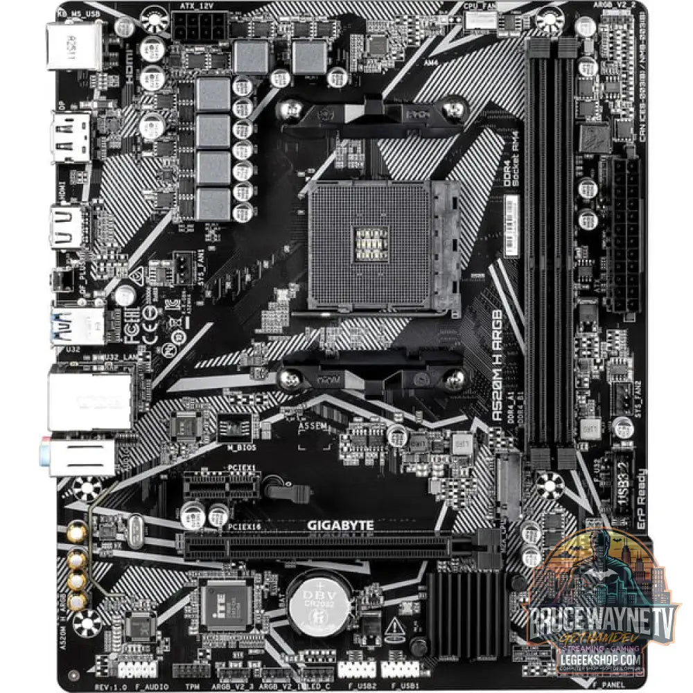 GIGABYTE A520M H ARGB, carte mère - GIGABYTE - vue 3