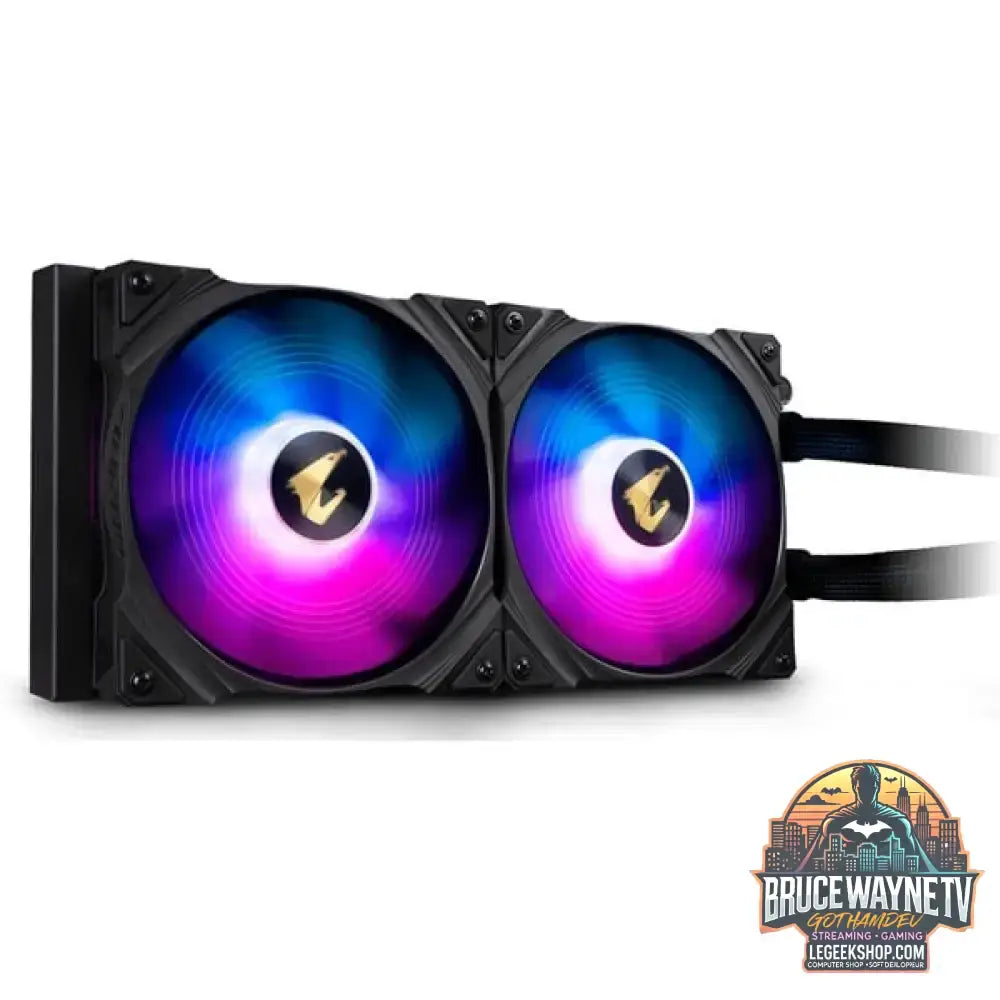 GIGABYTE AORUS WATERFORCE 280mm, Wasserkühlung schwarz - GIGABYTE - vue 2