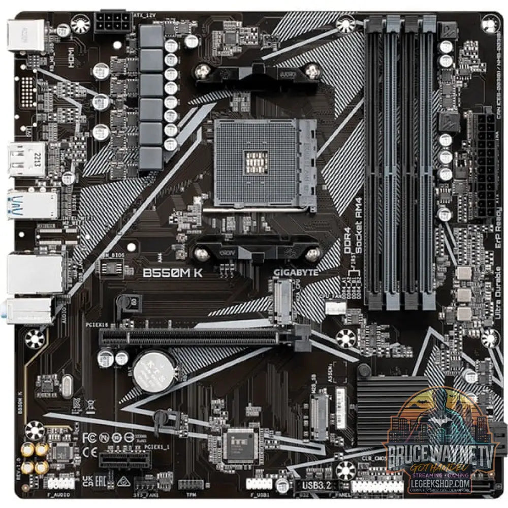 GIGABYTE B550M K, carte mère - GIGABYTE - vue 2