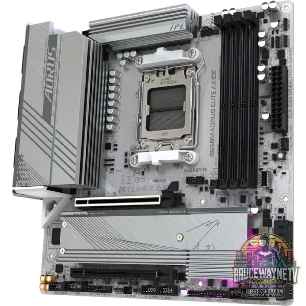 GIGABYTE B650M AORUS ELITE AX ICE, carte mère - GIGABYTE - vue 4