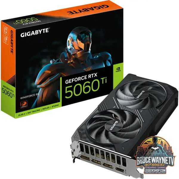 GIGABYTE GeForce RTX 5060 Ti WINDFORCE 8G, carte graphique DLSS 4, 3x DisplayPort, 1x HDMI 2.1 - GIGABYTE