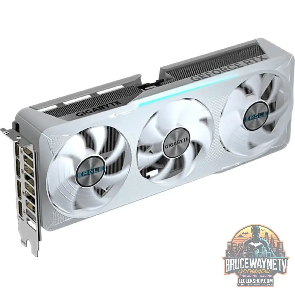 GIGABYTE GeForce RTX 5070 EAGLE OC ICE, carte graphique blanc, DLSS 4, 3x DisplayPort, 1x HDMI 2.1 - GIGABYTE - vue 3