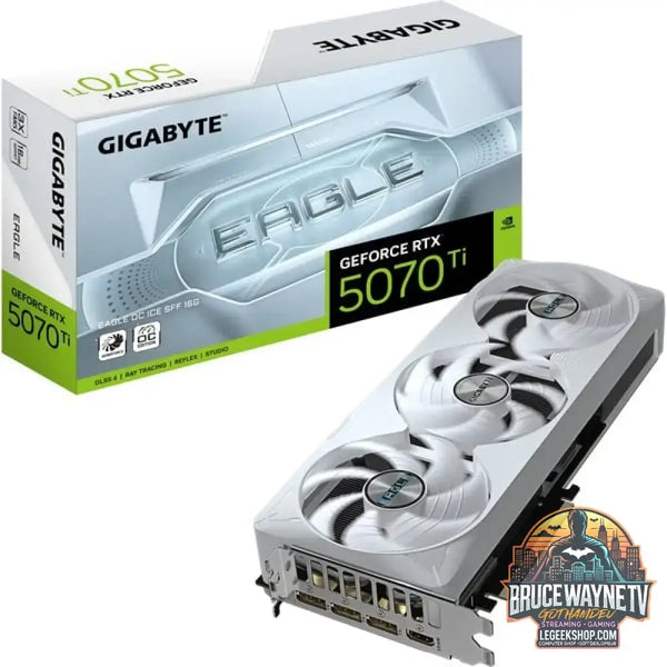 GIGABYTE GeForce RTX 5070 Ti EAGLE OC ICE 16G, carte graphique DLSS 4, 3x DisplayPort, 1x HDMI 2.1 - GIGABYTE