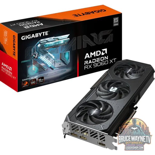 GIGABYTE Radeon RX 9060 XT GAMING OC 16GB, carte graphique noir - GIGABYTE
