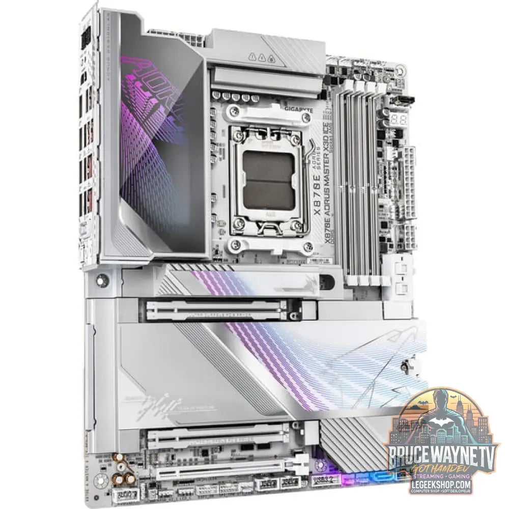 GIGABYTE X870E AORUS MASTER X3D ICE, carte mère - GIGABYTE - vue 3