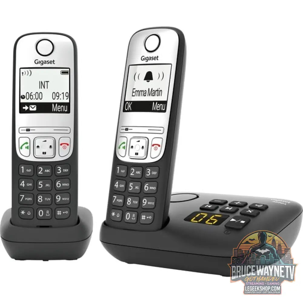 Gigaset A690 A Duo, analoges Telefon noir, DECT, Anrufbeantworter - Gigaset - vue 2