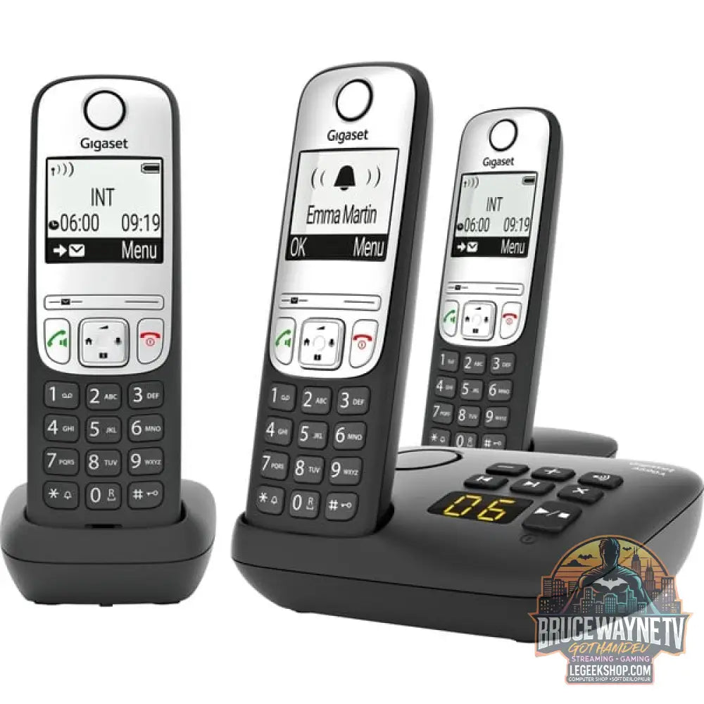 Gigaset A690 A Trio, analoges Telefon noir, DECT, Anrufbeantworter - Gigaset - vue 2