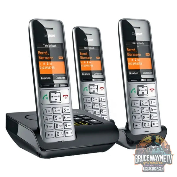 Gigaset COMFORT 500A Trio, analoges Telefon argent/noir, 3 Mobilteile - Gigaset