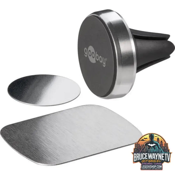 goobay Magnethalterungs-Set Slim schwarz/silber - goobay