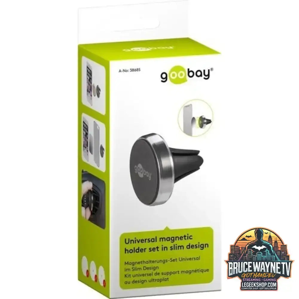 goobay Magnethalterungs-Set Slim schwarz/silber - goobay - vue 6