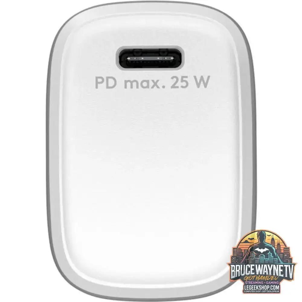 goobay USB-C PD GaN Schnellladegerät 25 Watt weiß, Power Delivery 3.0 - goobay - vue 4