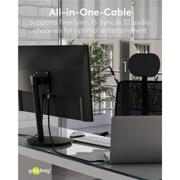 goobay DisplayPort câble 2.0/2.1 Slim - goobay - vue 13