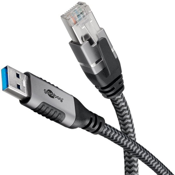 goobay Ethernet-câble USB-A 3.2 Gen1 Stecker > RJ-45 Stecker, adaptateur réseau - goobay - vue 4
