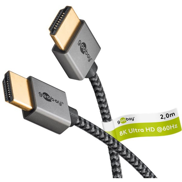 goobay Plus Slim High-Speed-HDMI-câble avec Ethernet, 8K @ 60Hz - goobay - vue 8