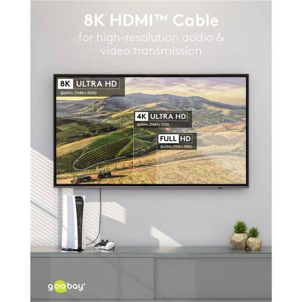 goobay Plus Ultra High-Speed HDMI-câble, 8K @ 60Hz - goobay - vue 8