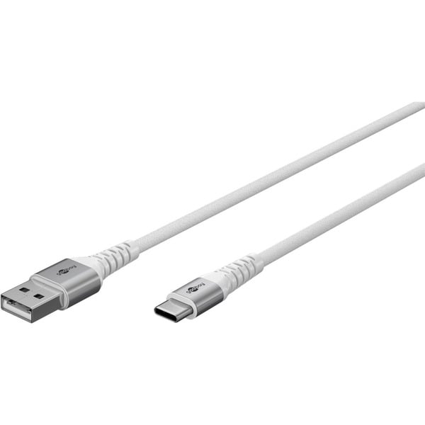 goobay Supersoftes USB 2.0 Textilkabel, USB-A Stecker > USB-C Stecker - goobay - vue 3