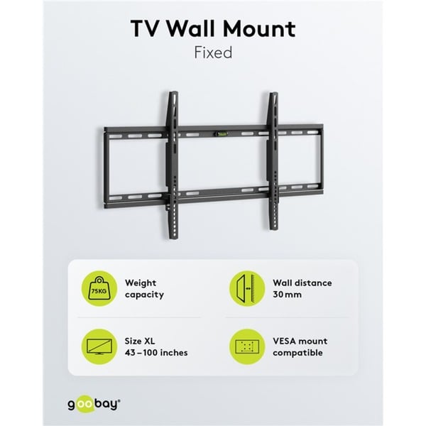 goobay TV-Wandsupport Basic FIXED (XL) - goobay - vue 10