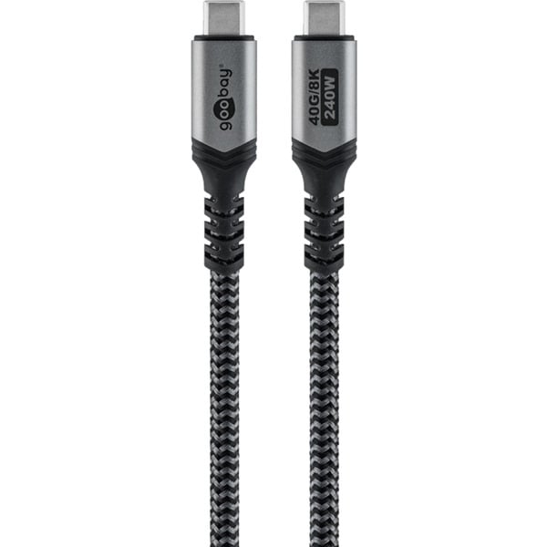goobay USB4 Gen 3x2 câble, USB-C Stecker > USB-C Stecker, 40Gbit/s - goobay