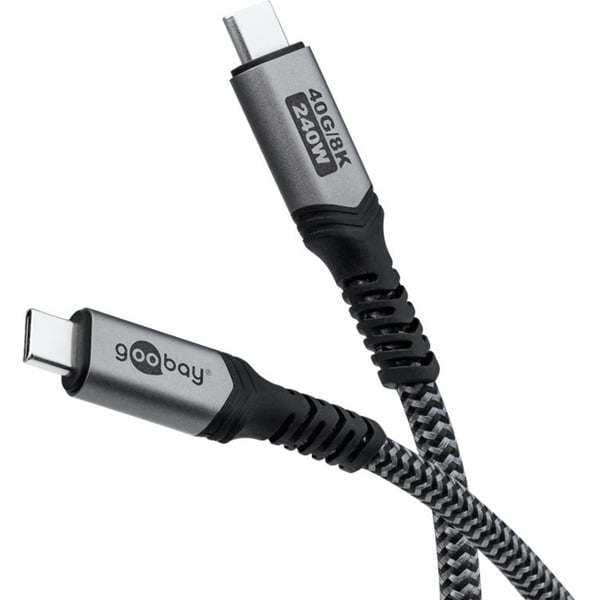 goobay USB4 Gen 3x2 câble, USB-C Stecker > USB-C Stecker, 40Gbit/s - goobay - vue 3