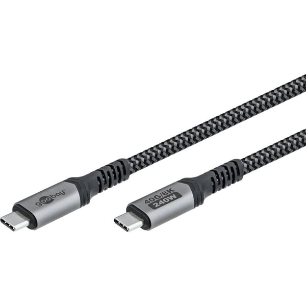 goobay USB4 Gen 3x2 câble, USB-C Stecker > USB-C Stecker, 40Gbit/s - goobay - vue 2