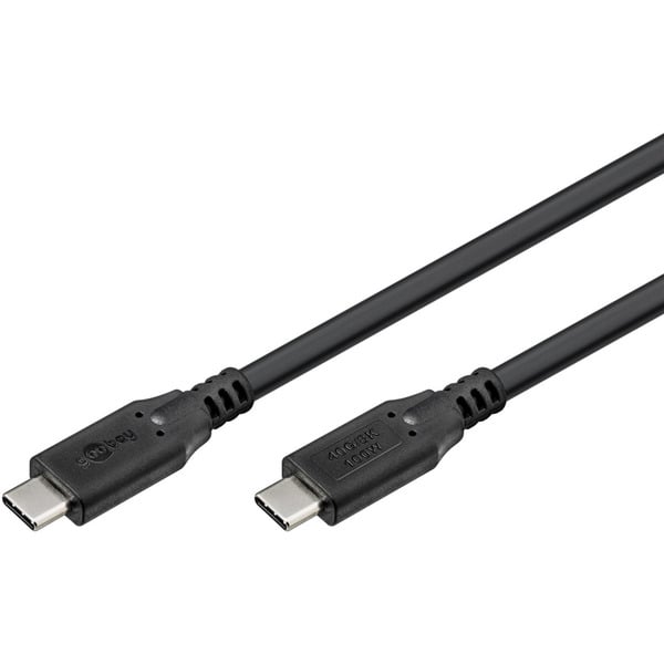 goobay USB4 Gen 3x2 câble, USB-C Stecker > USB-C Stecker, 40Gbit/s - goobay - vue 2