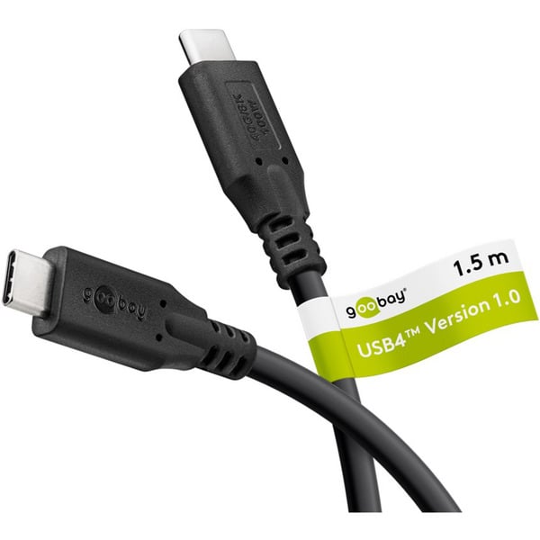 goobay USB4 Gen 3x2 câble, USB-C Stecker > USB-C Stecker, 40Gbit/s - goobay - vue 5