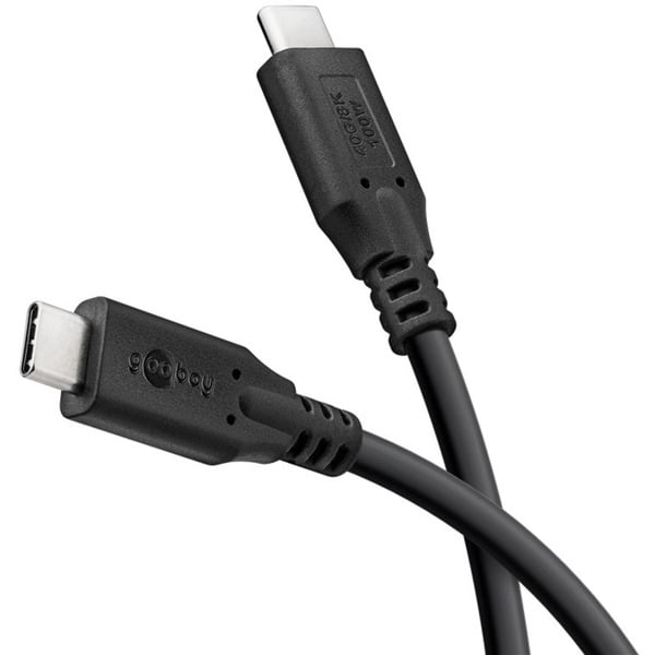 goobay USB4 Gen 3x2 câble, USB-C Stecker > USB-C Stecker, 40Gbit/s - goobay - vue 3
