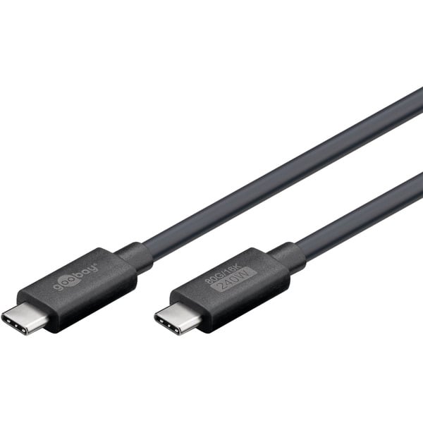 goobay USB4 Version 2.0 câble, USB-C Stecker > USB-C Stecker, 80Gbit/s - goobay