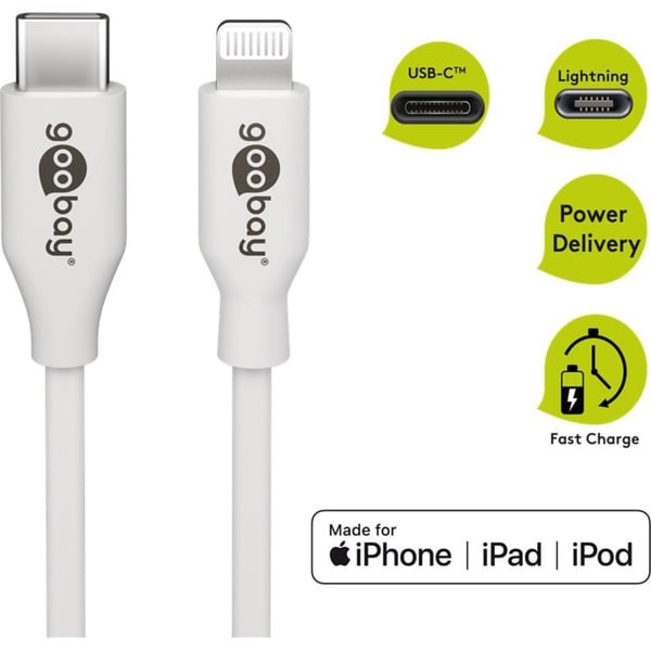 goobay USB 2.0 Adapterkabel, USB-C Stecker > Lightning Stecker - goobay - vue 2
