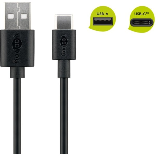 goobay USB 2.0 câble, USB-A Stecker > USB-C Stecker - goobay - vue 4