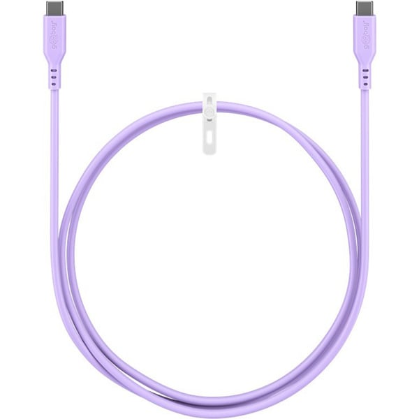 goobay USB 2.0 Silikonkabel lila, USB-C Stecker > USB-C Stecker - goobay - vue 2