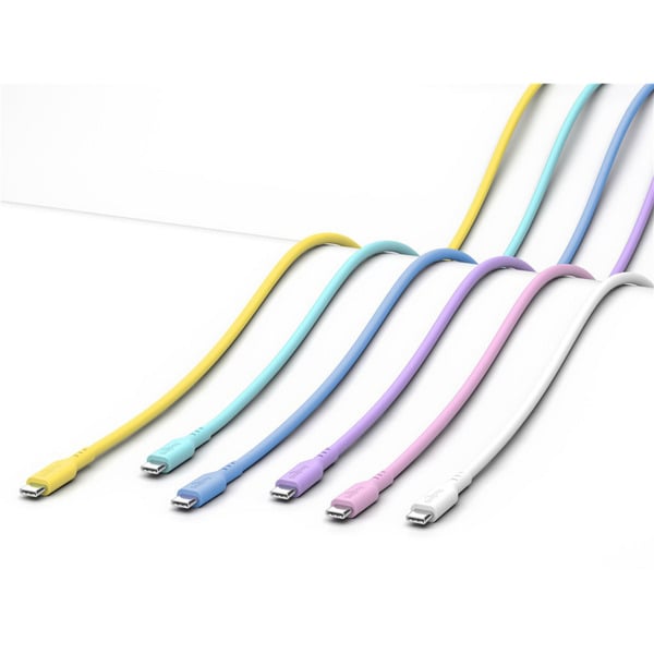 goobay USB 2.0 Silikonkabel lila, USB-C Stecker > USB-C Stecker - goobay - vue 7