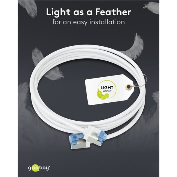 goobay Ultraflexibles Cat.6a Patchkabel slim, U/FTP - goobay - vue 9