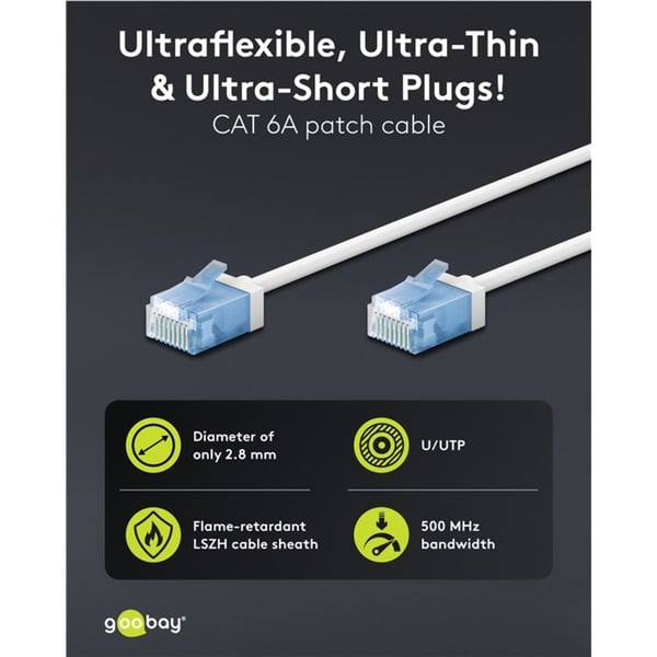 goobay Ultraflexibles Cat.6a Patchkabel slim, U/UTP - goobay - vue 6