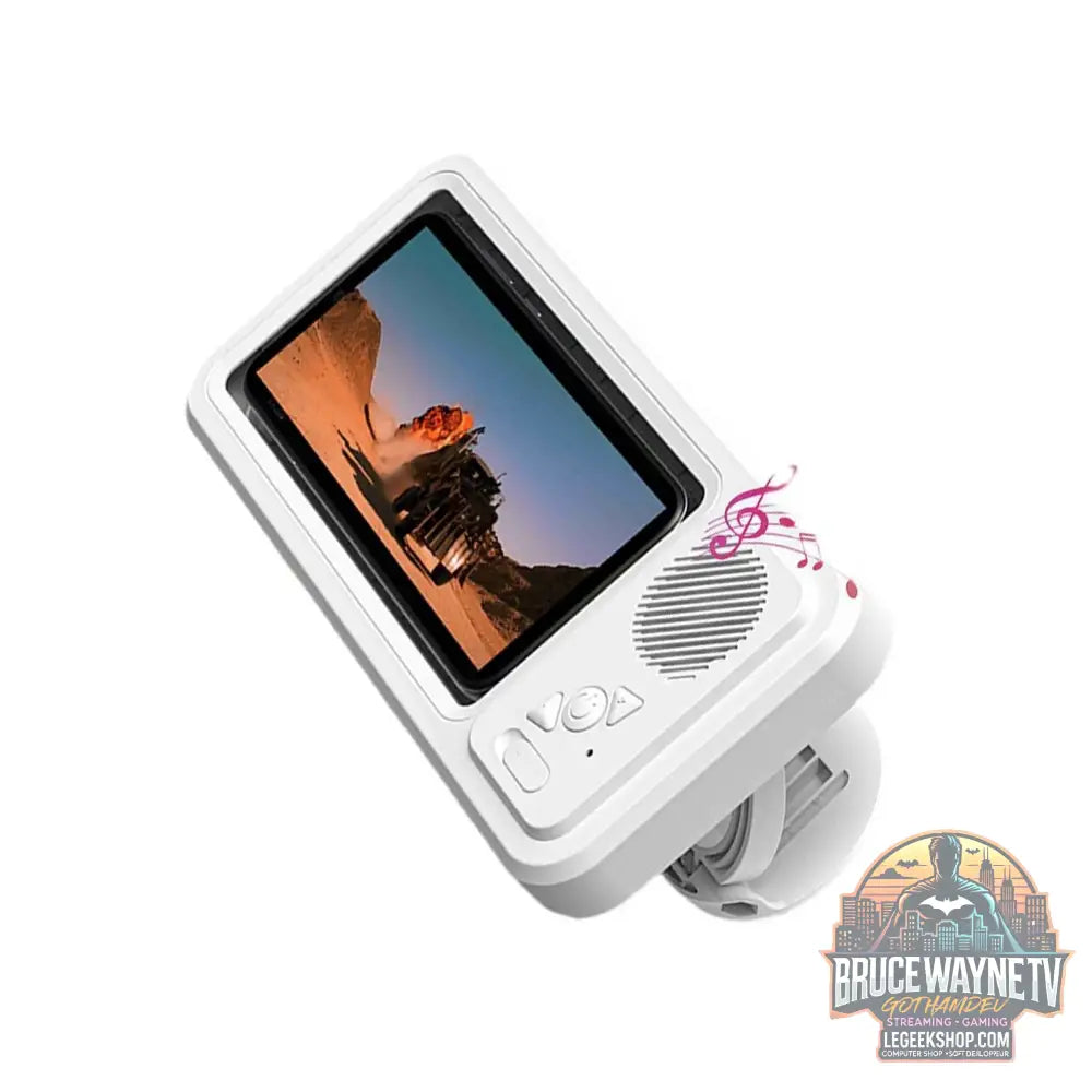 Haut-parleur Bluetooth Douche IPX4 avec Support Téléphone – Z07 - White - Haut-parleur Bluetooth