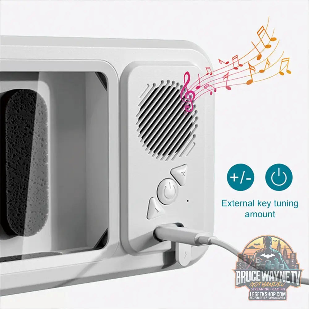 Haut-parleur Bluetooth Douche IPX4 avec Support Téléphone – Z07 - White - Haut-parleur Bluetooth