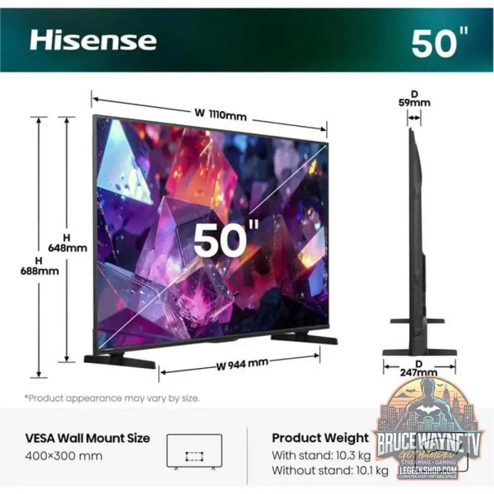 Hisense 50E7S PRO Hi-QLED-Fernseher - Hisense - vue 3