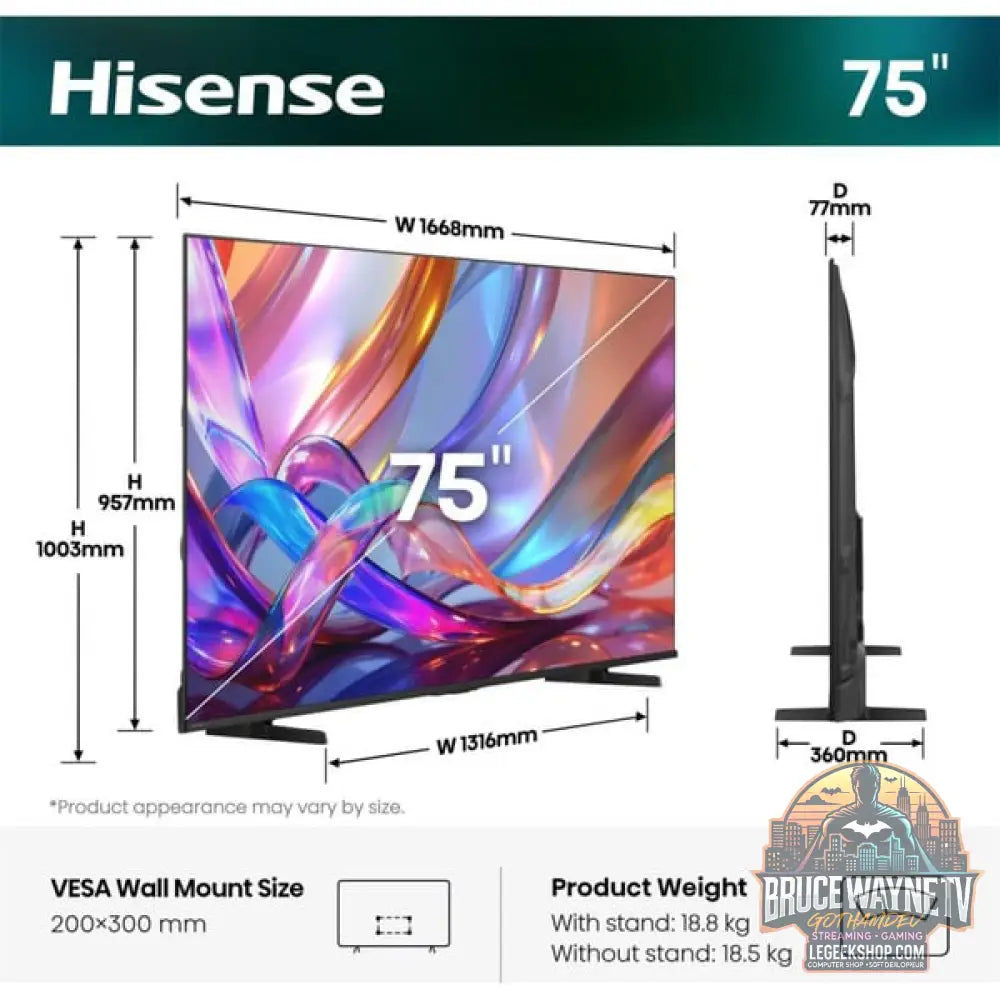 Hisense 75E7S Hi-QLED-Fernseher - Hisense - vue 3