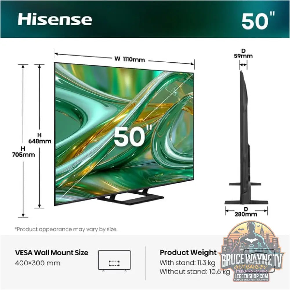 Hisense ULED 50E8S MiniLED, QLED-Fernseher - Hisense - vue 3