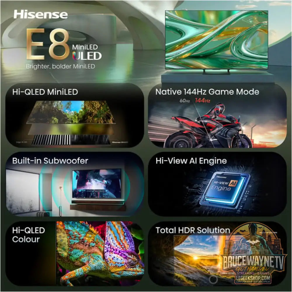 Hisense ULED 50E8S MiniLED, QLED-Fernseher - Hisense - vue 9