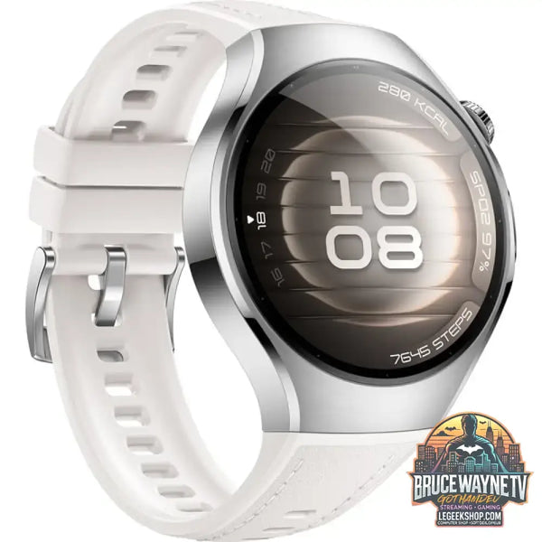 Huawei Watch 5 42mm (Soc-L19L), Smartwatch silber/weiß, Komposit-Armband in weiß, Gehäuse aus Edelstahl - Huawei