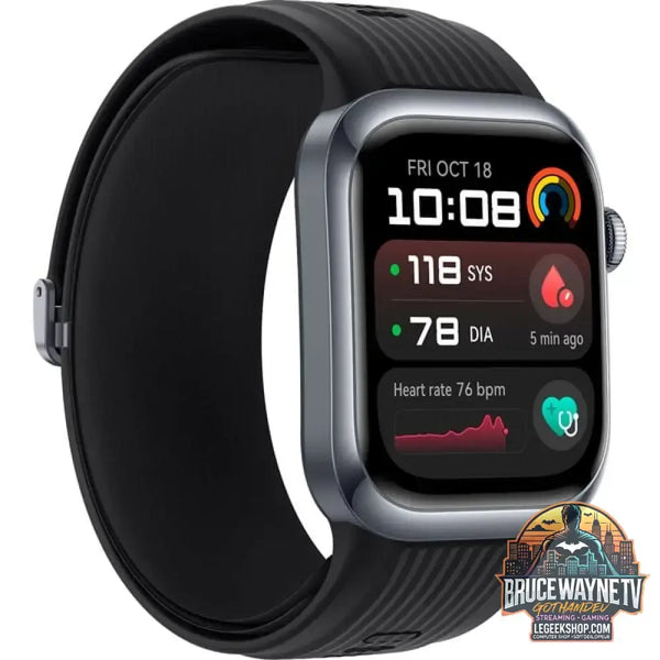 Huawei Watch D2 (Luca-B19), Smartwatch schwarz, schwarzes Fluorelastomer-Armband - Huawei
