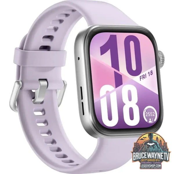 Huawei Watch Fit 4 (Seiya-B19F), Smartwatch silber, violettes Fluorelastomer-Armband - Huawei